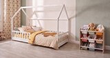 Lit cabane avec barrière 90×190cm - Maxi Bazar à Puteaux Lit cabane avec barrière 90×190cm en promo chez Maxi Bazar Puteaux à 99,99 €