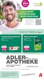 Apotheken Prospekt von mea - meine apotheke in Weida Aktueller mea - meine apotheke Apotheken Prospekt für Weida: Unsere August-Angebote mit 4} Seiten, 01.08.2026 - 31.08.2026
