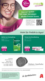 mea - meine apotheke Prospekt Unsere August-Angebote mit 4 Seiten