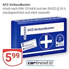 KFZ-Verbandkasten im Angebot bei GLOBUS in Homburg KFZ-Verbandkasten Angebote von cartrend bei GLOBUS Homburg für 5,99 €