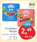 Bio-Riegel Heidelbeere-Banane-Hafer im Angebot bei budni in Norderstedt Bio-Riegel Heidelbeere-Banane-Hafer Angebote von Fruchtbar bei budni Norderstedt für 2,49 €