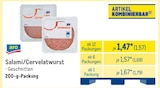 Salami/Cervelatwurst von aro im aktuellen METRO Prospekt für 1,57 €