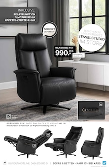 Fernsehsessel im Kabs Prospekt "AKTUELLE ANGEBOTE" mit 52 Seiten (Essen)