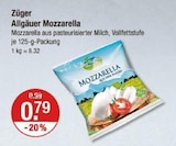 Allgäuer Mozzarella Angebote von Züger bei V-Markt München für 0,79 €