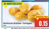 Ofenfrische Brötchen / Schrippen Angebote von SB-MARKTBÄCKEREI bei E center Falkensee für 0,15 €