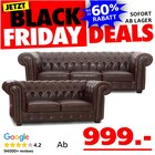 Aktuelles Edinburgh 3-Sitzer + 2-Sitzer Sofa, Chesterfield 3-Sitzer + 2-Sitzer Sofa Angebot bei Seats and Sofas in Fürth ab 999,00 €