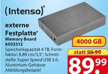 Intenso externe Festplatte Memory Board 6033512 bei famila Nordost in Hannover Intenso externe Festplatte Memory Board 6033512 im Angebot bei famila Nordost Hannover für 89,99 €