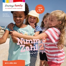Ernstings family Prospekt "Nimm 3, zahl 2!" mit 16 Seiten (Jena)