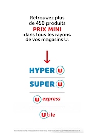 Prospectus Supermarchés U Express en cours, Pour trouver les → PRIX MINI chez U…, 1 page, 16/10/2025 - 29/10/2025 Catalogue Supermarchés U Express en cours à Mirebeau et alentours, Pour trouver les → PRIX MINI chez U…, 1 page, 16/10/2025 - 29/10/2025