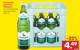 Aktuelle Mineralwasser Angebote bei Netto Marken-Discount in Mannheim Aktuelles natürliches Heilwasser Angebot bei Netto Marken-Discount in Mannheim ab 4,49 €
