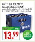 Kölsch, Wiess, Fassbrause oder Lemon Angebote von Gaffel bei Marktkauf Köln für 13,99 €