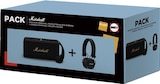 Pack Enceinte sans fil Marshall Bluetooth Middleton Black & Bras + Casque sans fil Major Noir à 269,99 € dans le catalogue Fnac