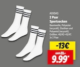 2 Paar Sportsocken im Lidl Prospekt 2 Paar Sportsocken von ADIDAS im aktuellen Lidl Prospekt für 9,99 €