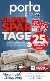 Couch im porta Möbel Prospekt in Neuss Aktueller porta Möbel Prospekt mit Couch, "SUPER-SPAR-TAGE", Seite 1