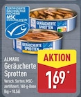 Geräucherte Sprotten von Almare für 1,69 € bei ALDI Nord im Angebot Geräucherte Sprotten von Almare im aktuellen ALDI Nord Prospekt