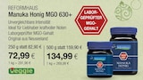 Manuka Honig MGO 630+ im VITALIA Reformhaus Prospekt Manuka Honig MGO 630+ von Reformhaus im aktuellen VITALIA Reformhaus Prospekt für 72,99 €