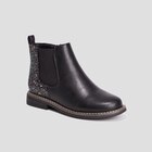 Promo Bottines chelsea zippées à paillettes noir fille à 29,99 € dans le catalogue La Halle à Brignoles