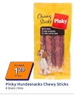 Hundesnacks Chewy Sticks im Action Prospekt Hundesnacks Chewy Sticks von Pinky im aktuellen Action Prospekt für 1,29 €