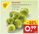 Aktuelles Rosenkohl Angebot bei Netto Marken-Discount in Bremerhaven ab 0,99 €
