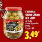 Grüne Oliven mit Stein Angebote von Sol & Mar bei Lidl Brühl für 3,49 €