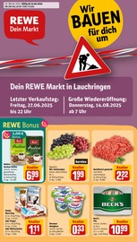 REWE Supermarkt Prospekt der aktuellen Woche mit 32 Seiten, gültig von 23.06.2025 bis 28.06.2025, in Küssaberg und Umgebung Aktueller REWE Supermarkt Prospekt in Küssaberg und Umgebung, "Dein Markt" mit 32 Seiten, 23.06.2025 - 28.06.2025