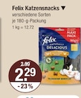 Felix Katzensnacks im V-Markt Prospekt Felix Katzensnacks von Felix im aktuellen V-Markt Prospekt für 2,29 €