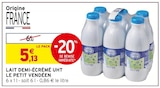 Lait demi-écrémé UHT - Le Petit Vendéen en promo chez Intermarché Hyper Niort à 5,13 €