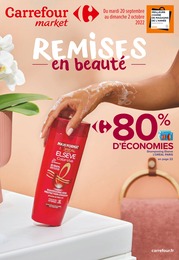 Catalogue Carrefour Market à Montayral, avec 40 pages Prospectus Carrefour Market à Montayral, "Remises en beauté", 40 pages, 20/09/2022 - 02/10/2022