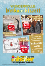 Möbel Inhofer Prospekt "Wundervolle Weihnachtszeit" für Singen, 16 Seiten, 16.11.2023 - 16.12.2023 Möbel Inhofer Prospekt "Wundervolle Weihnachtszeit" für Singen, 16 Seiten, 16.11.2023 - 16.12.2023