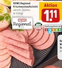 Frischwurstaufschnitt im Angebot bei REWE in Menden Frischwurstaufschnitt Angebote von REWE Regional bei REWE Menden für 1,11 €