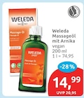 Massageöl mit Arnika vegan von WELEDA für 14,99 € bei budni im Angebot Massageöl mit Arnika vegan von WELEDA im aktuellen budni Prospekt