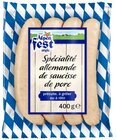 Spécialité allemande de saucisse de porc - Alpen Fest - Lidl à Angers Spécialité allemande de saucisse de porc - Alpen Fest en promo chez Lidl Angers à 2,99 €