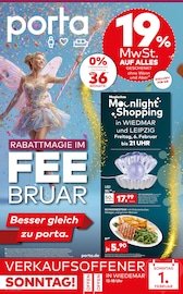 porta Möbel Möbel & Einrichtung Prospekt der aktuellen Woche mit 4 Seiten, gültig von 01.02.2026 bis 07.02.2026, in Gerichshain und Umgebung Aktueller porta Möbel Möbel & Einrichtung Prospekt in Gerichshain und Umgebung, "BESSER GLEICH ZU PORTA" mit 4 Seiten, 01.02.2026 - 07.02.2026