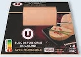 Bloc de foie gras de canard avec morceaux - U en promo chez Super U Perpignan à 13,52 €