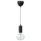 Aktuelles Lampenaufhängung +LED-Leuchtmittel Marmor schwarz/ellipsenförmig bunt Angebot bei IKEA in Frankfurt (Main) ab 32,99 €