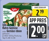 Rahm-Gemüse Angebote von iglo bei EDEKA Memmingen für 2,00 €