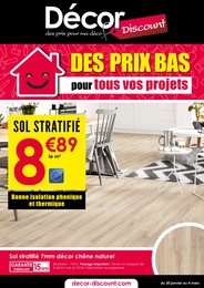 Catalogue Décor Discount avec 8 pages de promos Prospectus Décor Discount, "Des prix bas pour tous vos projets", pages, 29/01/2023 - 04/03/2023