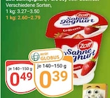 Sahne Joghurt mild Angebote von Zott bei GLOBUS Hoyerswerda für 0,39 €