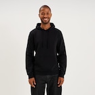 Sweat molleton à capuche hoodie noir homme - La Halle à Courbevoie Sweat molleton à capuche hoodie noir homme en promo chez La Halle Courbevoie à 15,99 €