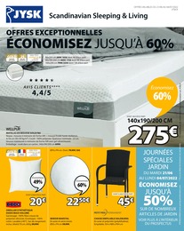 Catalogue Jysk à Épinal, avec 24 pages Prospectus Jysk à Épinal, "Offres exceptionnelles : économisez jusqu'à 60%", 24 pages, 21/06/2022 - 04/07/2022