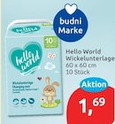 Wickelunterlage von Hello World für 1,69 € bei budni im Angebot Wickelunterlage von Hello World im aktuellen budni Prospekt