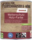 Aktuelle Farbe Angebote bei toom Baumarkt in Mannheim Aktuelles Wetterschutz-Holzfarbe 750 ml Angebot bei toom Baumarkt in Mannheim ab 11,99 €