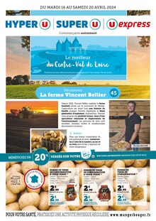 Prospectus U Express de la semaine "Le meilleur du Centre-Val de Loire" avec 1 pages, valide du 16/04/2024 au 20/04/2024 pour La Source et alentours