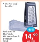 Chefkoch Küchenreibe mit Behälter von Fackelmann im aktuellen budni Prospekt