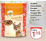 Katzensnack Knusper-Kissen Angebote von GLOBUS bei GLOBUS Amberg für 1,15 €