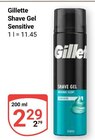 Shave Gel Sensitive Angebote von Gillette bei GLOBUS Weimar für 2,29 €