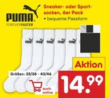 Sneaker- oder Sportsocken im Angebot bei Netto Marken-Discount in Velbert Sneaker- oder Sportsocken Angebote von PUMA bei Netto Marken-Discount Velbert für 14,99 €