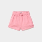 Short taille élastiquée coton rose bébé fille - La Halle Short taille élastiquée coton rose bébé fille à 4,99 € dans le catalogue La Halle