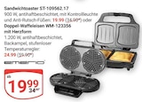 Sandwichtoaster ST-109562.17 Angebote von Emerio bei GLOBUS Gießen für 19,99 €