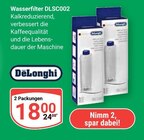 Wasserfilter DLSC002 im Angebot bei GLOBUS in Rodgau Wasserfilter DLSC002 Angebote von DeLonghi bei GLOBUS Rodgau für 18,00 €